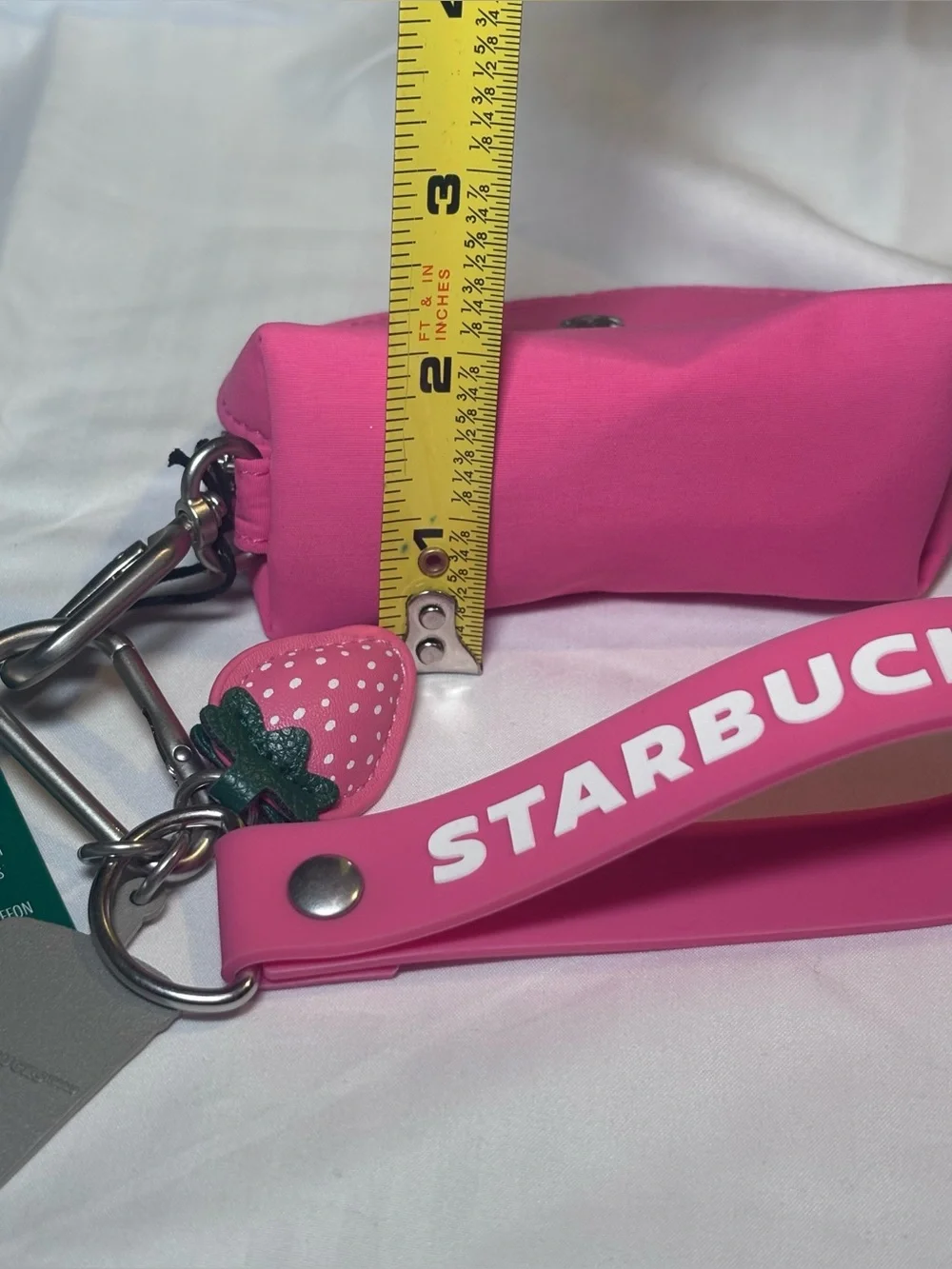 Starbucks Pouch Wristlet Keychain Pink Drink Series 2026 Limited Edition ~ NWT!